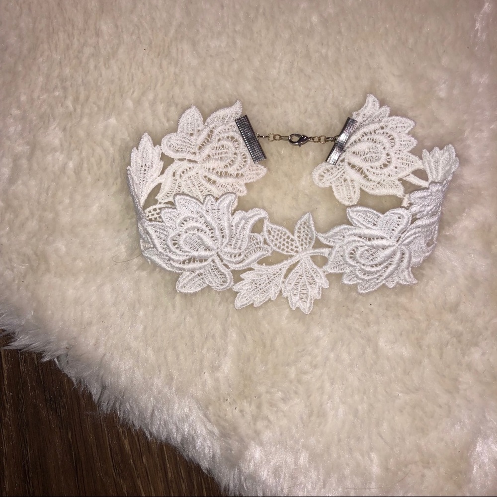 COPY - White Lace Choker Necklace